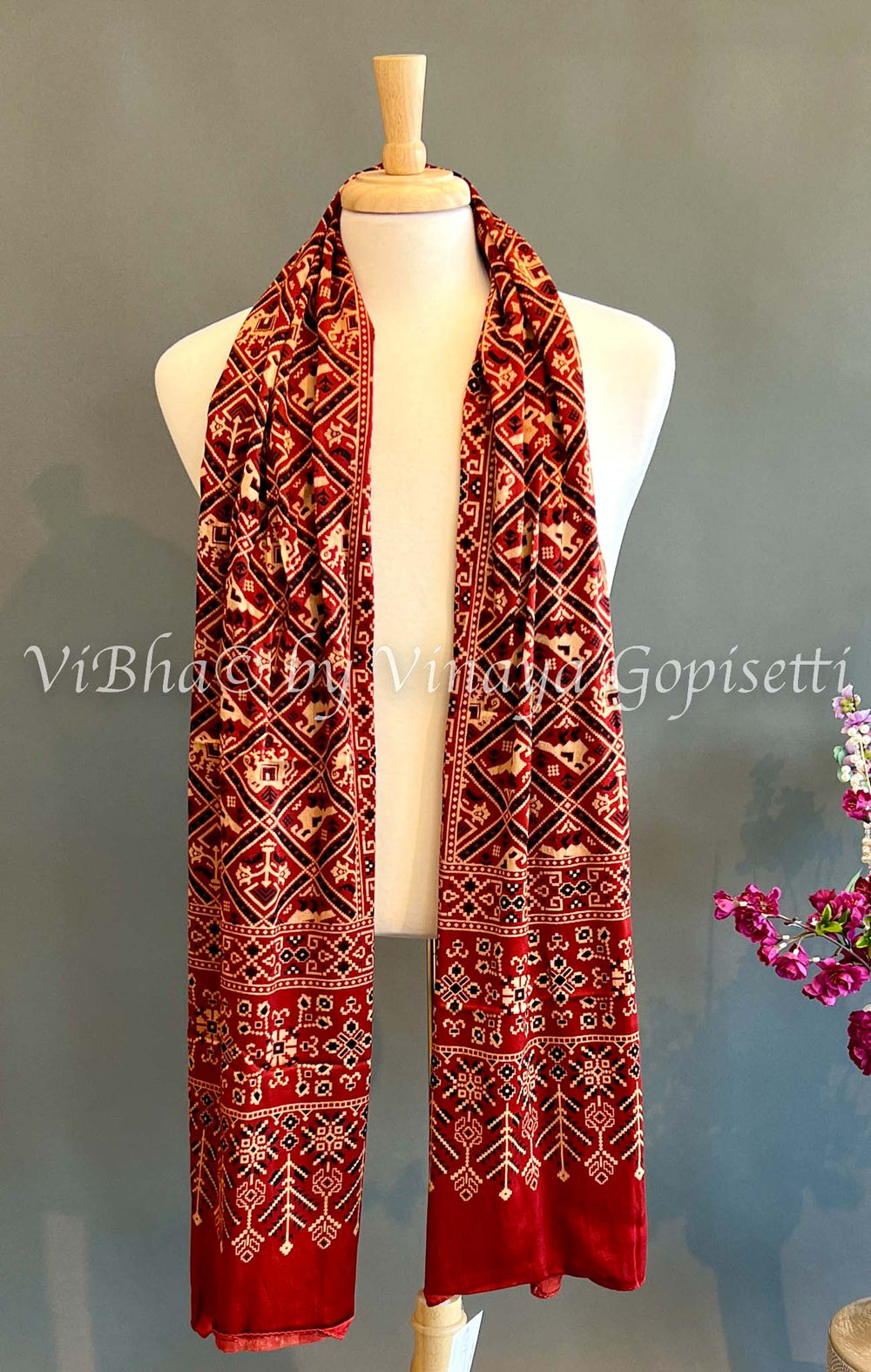 Mens Wear - Patola Ajrakh Silk Stole