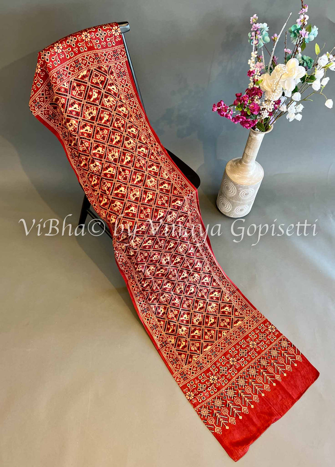 Mens Wear - Patola Ajrakh Silk Stole