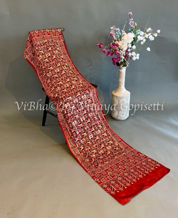 Mens Wear - Patola Ajrakh Silk Stole