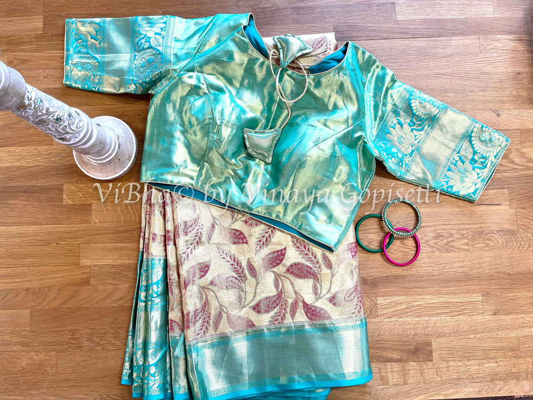 Saree - Leaf Pattern Kanjivaram Saree