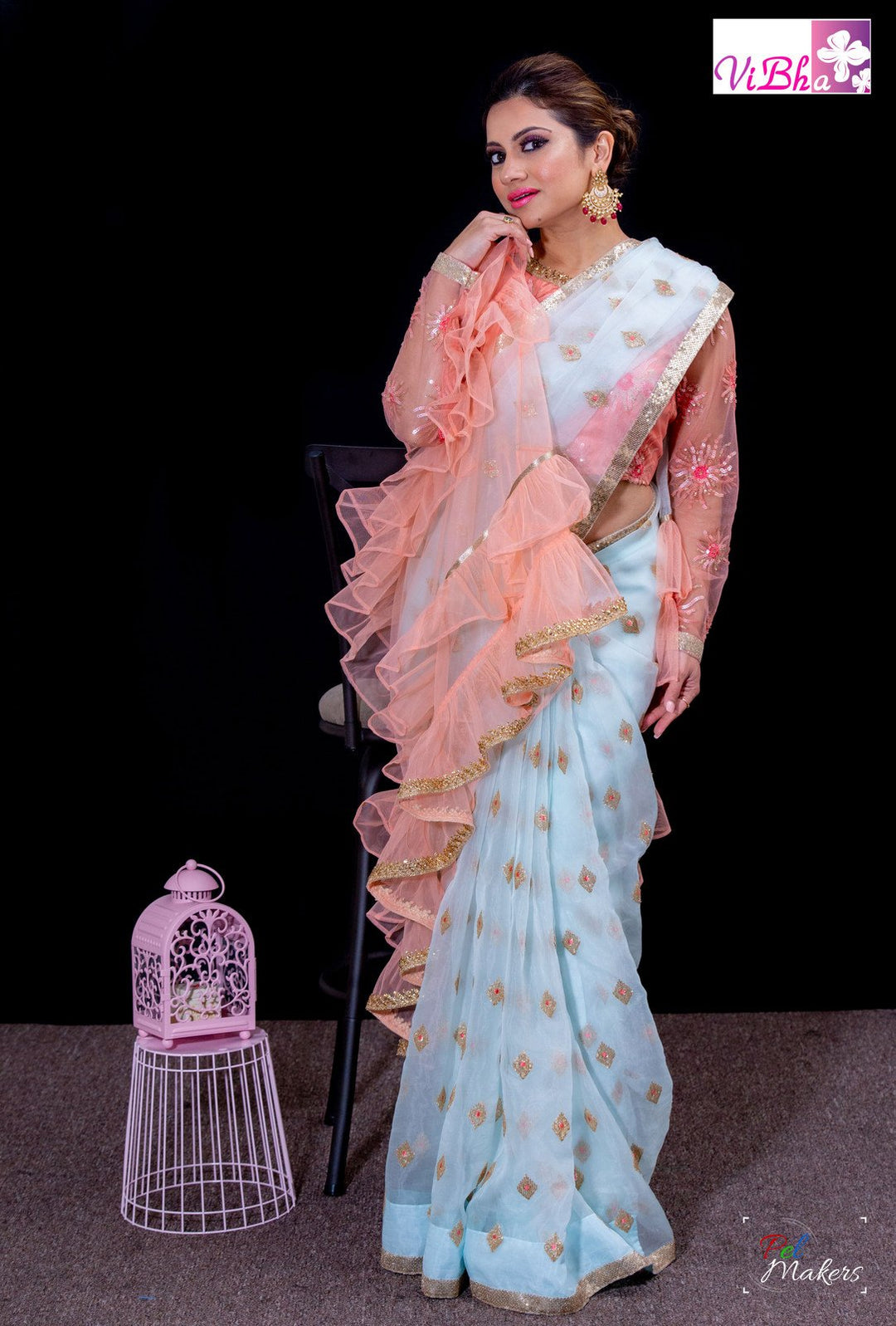 SAREE - Organza Ruffle Saree