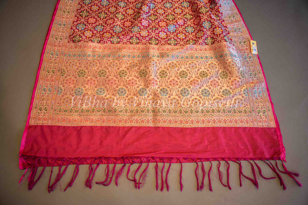 Sarees - Pink Gharchola Weave Banarasi Saree