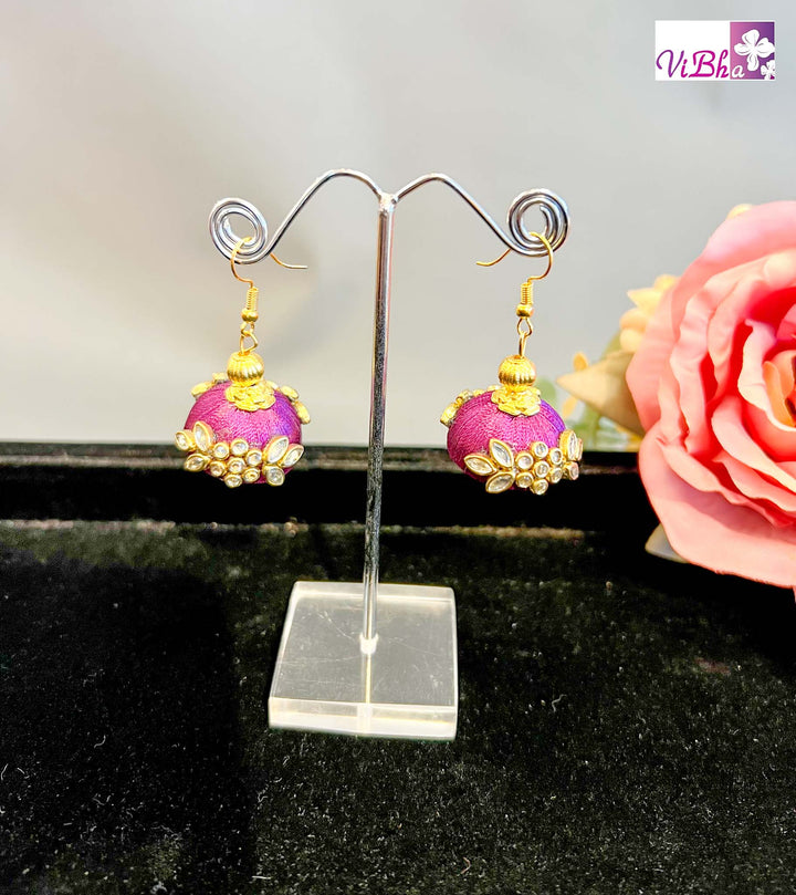 Vibha Accessories - Silk Thread Earrings